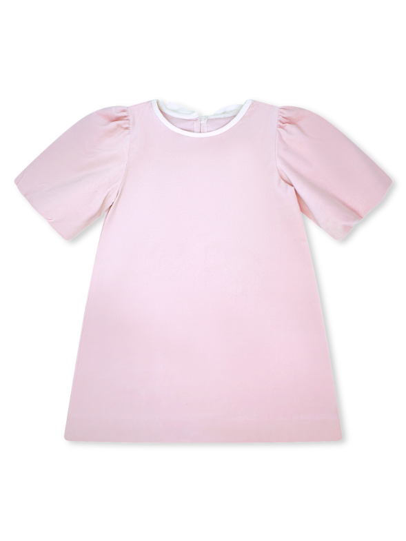 Hallie Dress | Petite Pink Velvet
