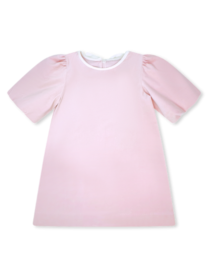 Hallie Dress | Petite Pink Velvet