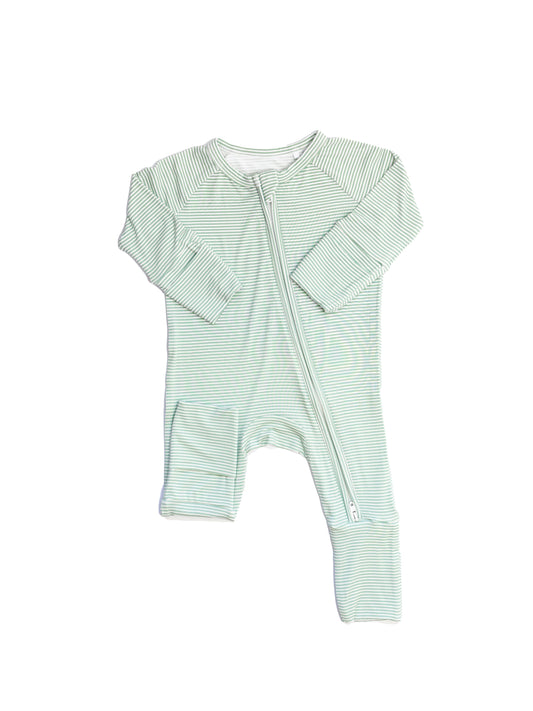 Sleep Romper | Pistachio Mini Stripe