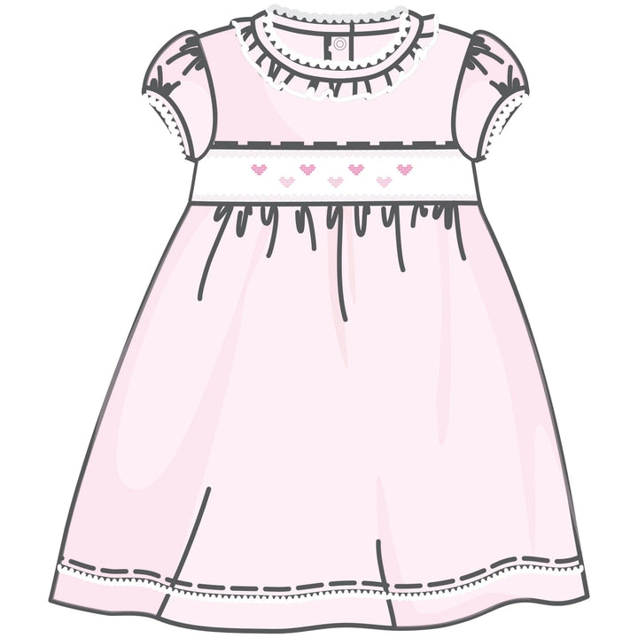 Valentine's Classics Smocked Short Sleeve Dress