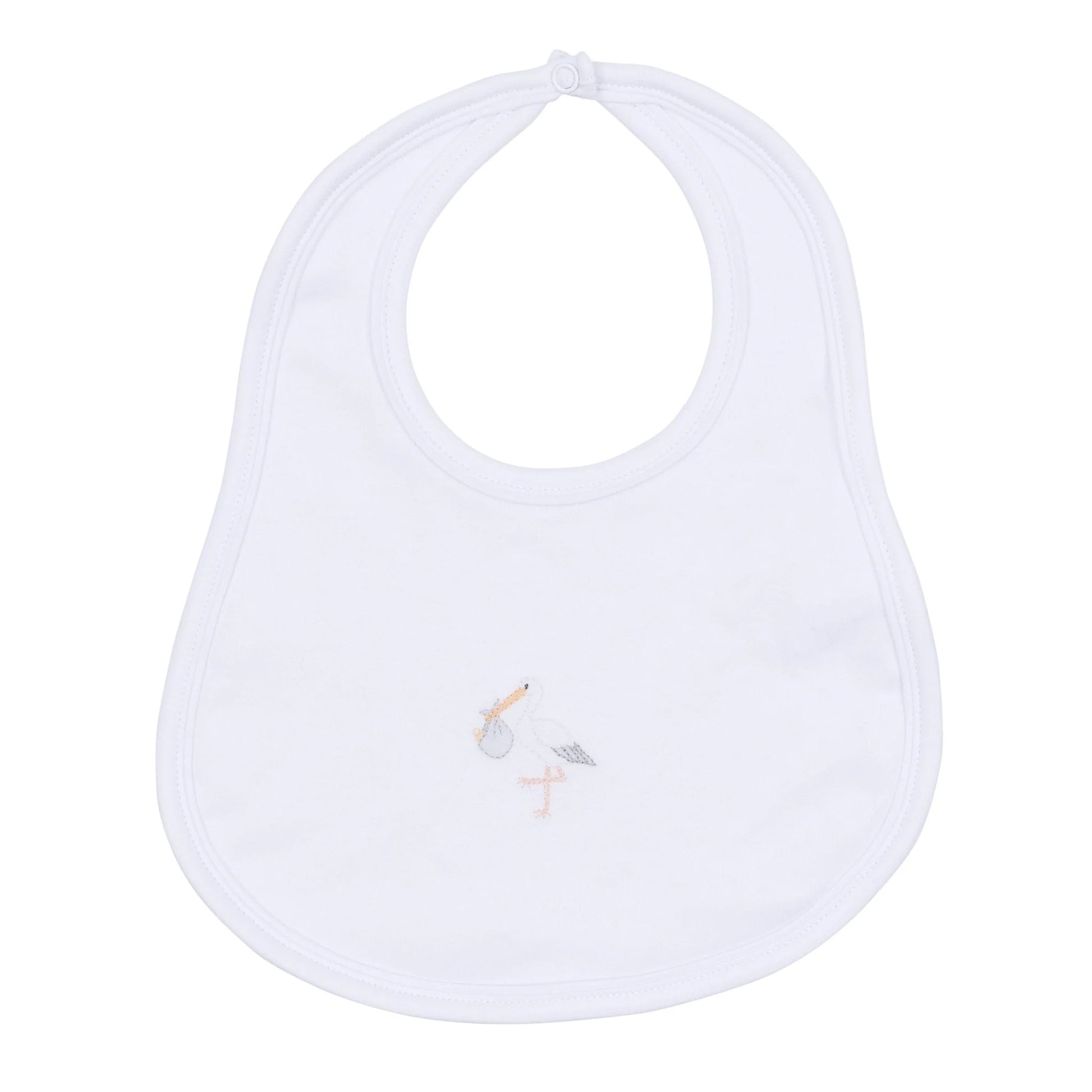Vintage Stork Bib | White