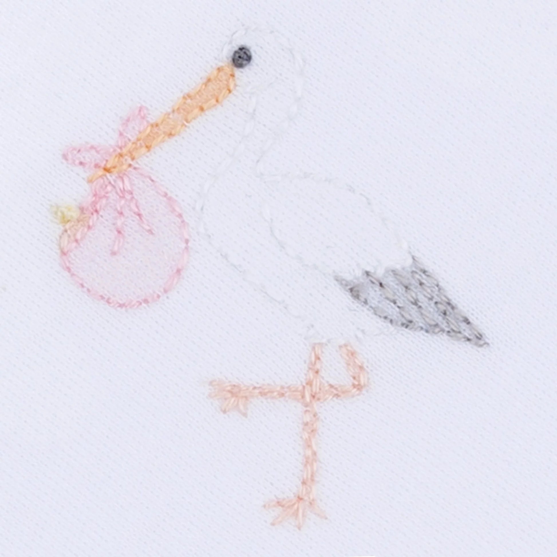 Vintage Stork Footie | Pink