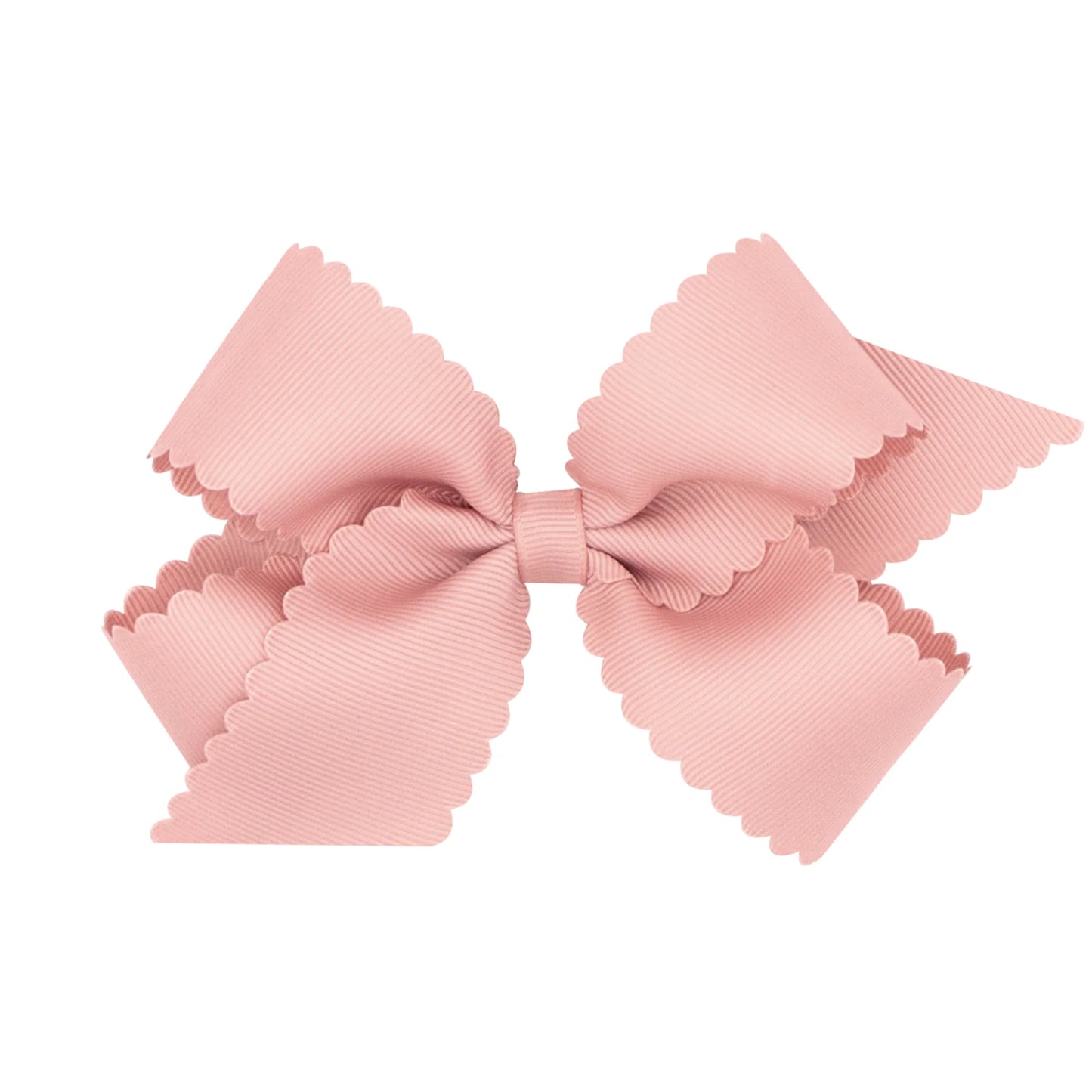 Medium Grosgrain Scalloped Edge Girls Hair Bow | Nectar