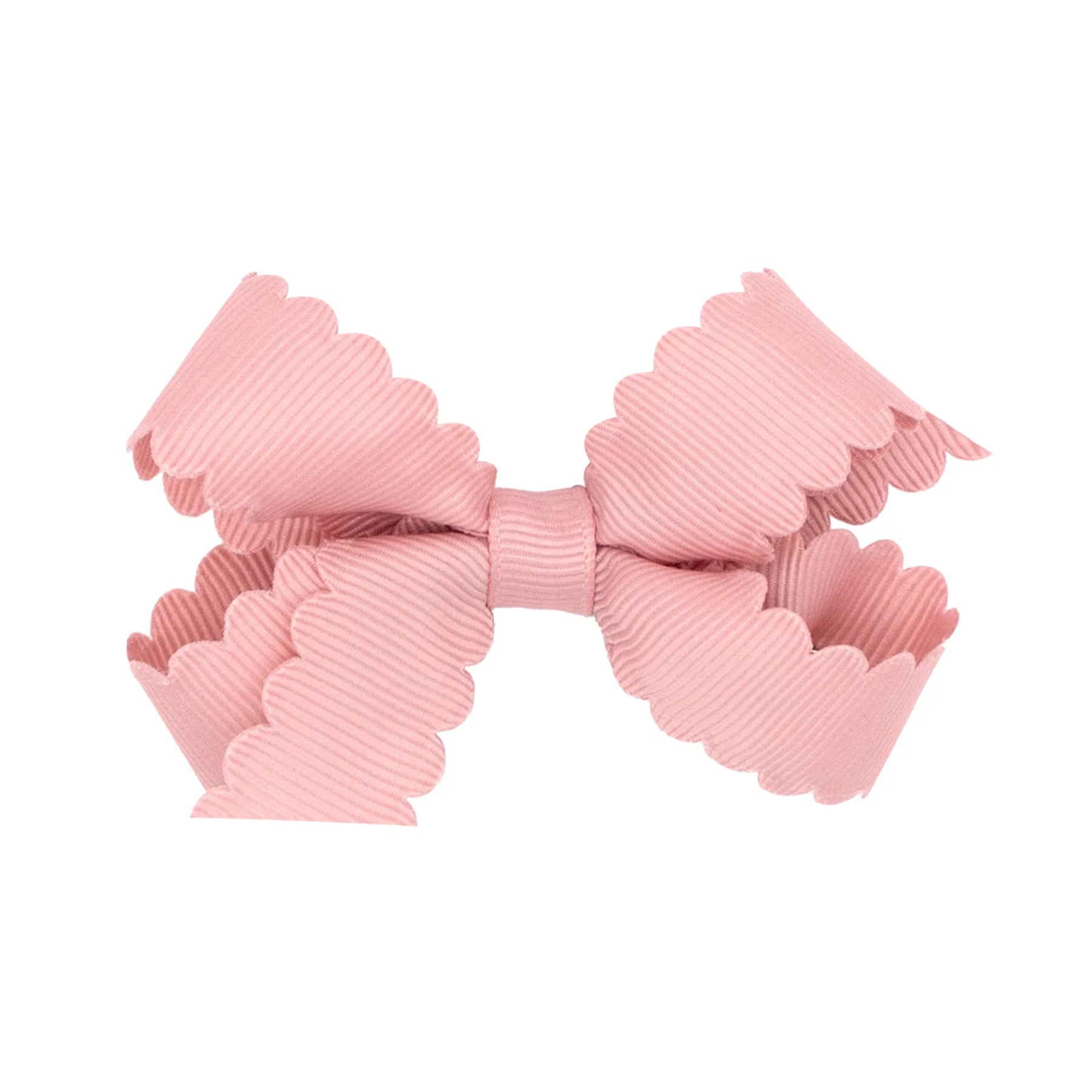 Mini Grosgrain Scalloped Edge Girls Hair Bow | Nectar