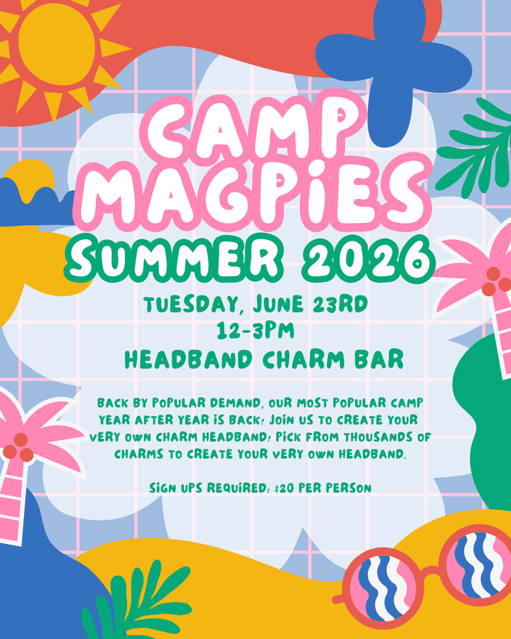 CAMP MAGPIES: Headband Charm Bar