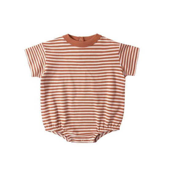 RELAXED BUBBLE ROMPER POPPY STRIPE