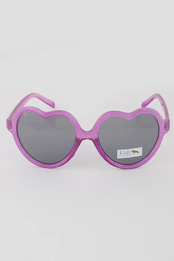 Glitter top heart sunglasses
