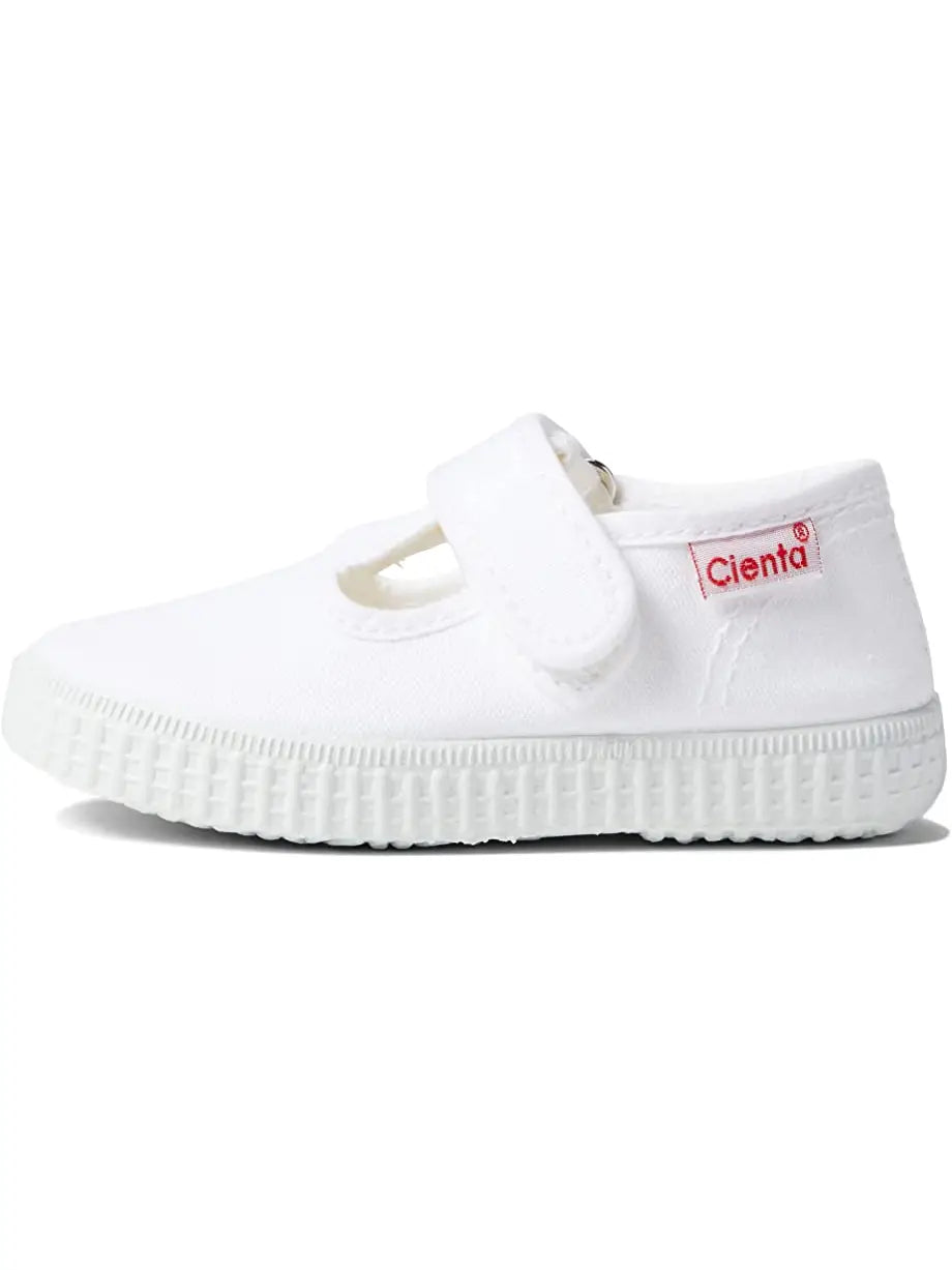 Cienta T-Strap | White