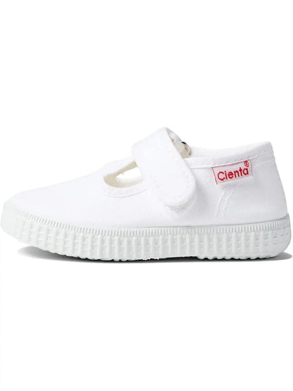 Cienta T-Strap | White