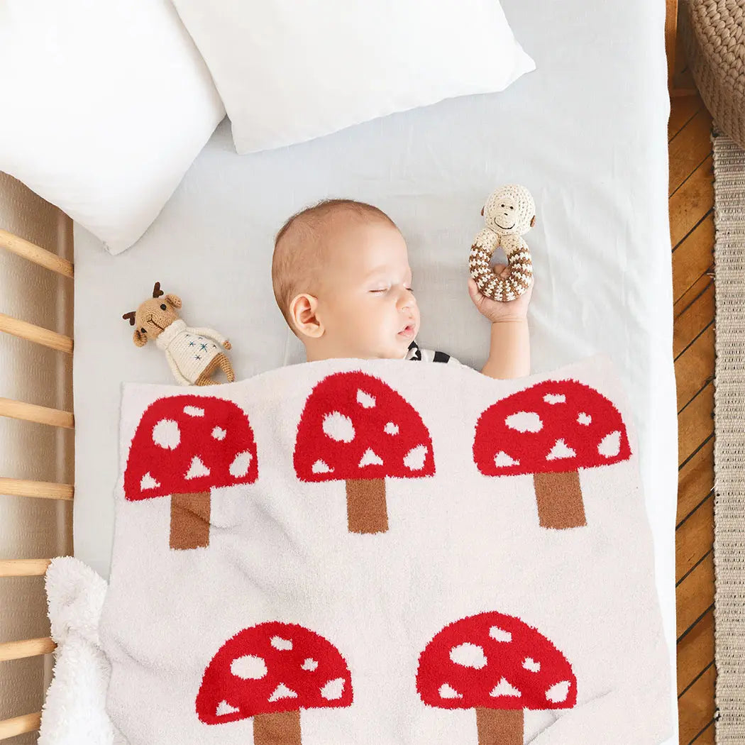 Mushroom Kid's Luxury Soft Throw Blanket