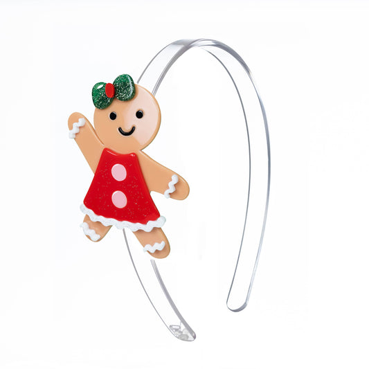Happy Gingerbread Girl Cookie Headband