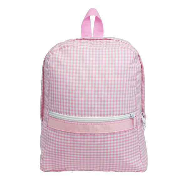 Gingham Small Backpack, Pink