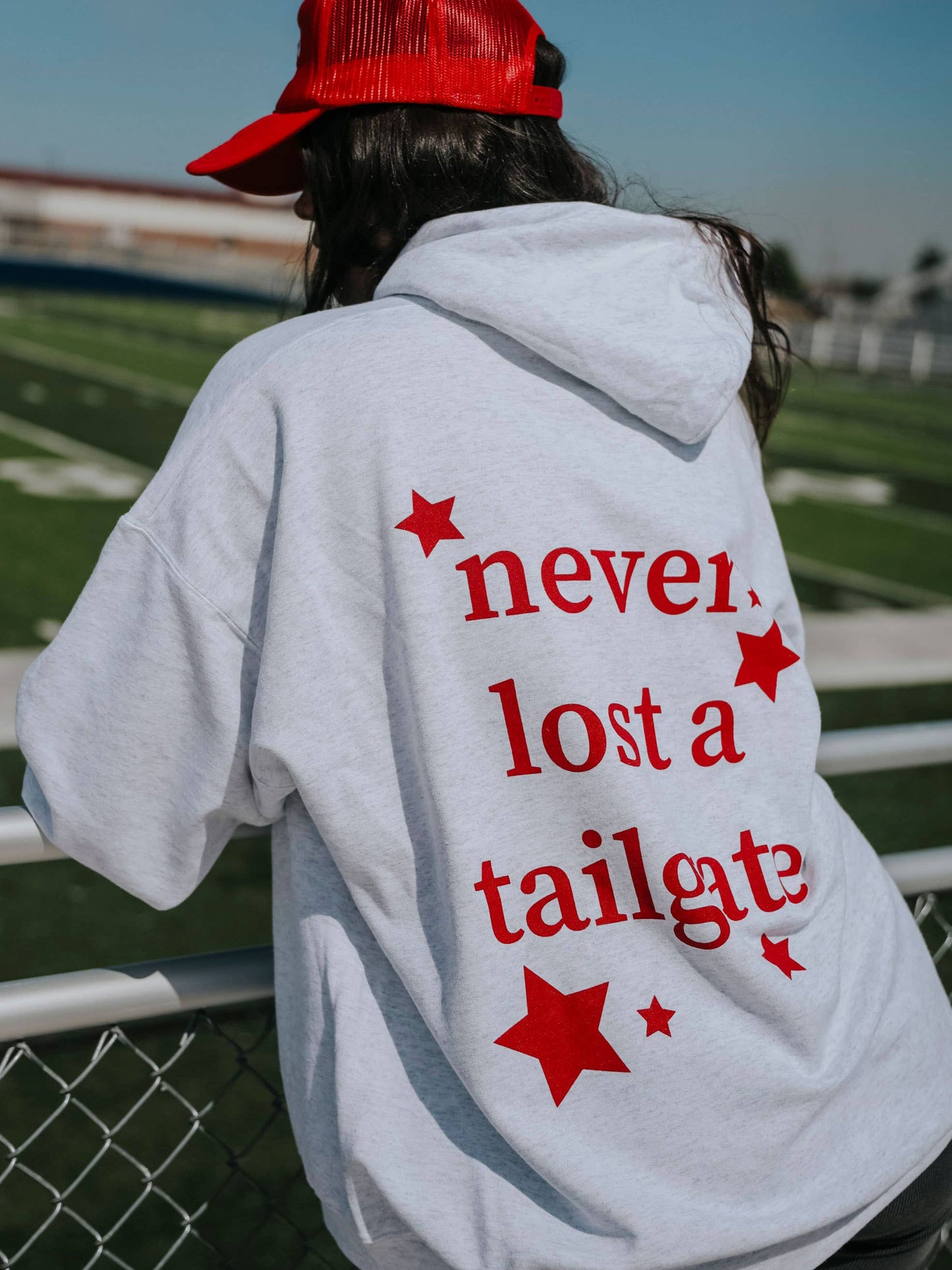 Never Lost a Tailgate Hoodie (front + back)
