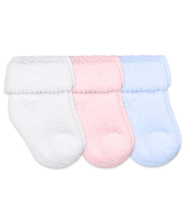 Jefferies Socks Terry Turn Cuff Newborn Bootie Socks (2pack)