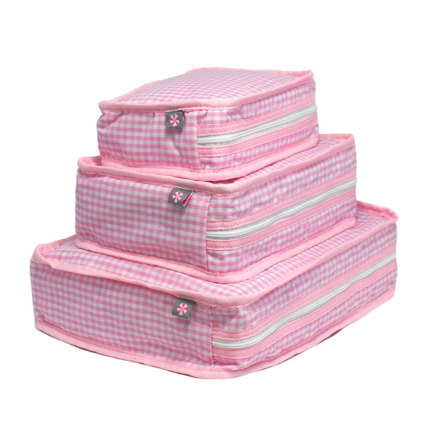 Gingham Stacking Set, Pink