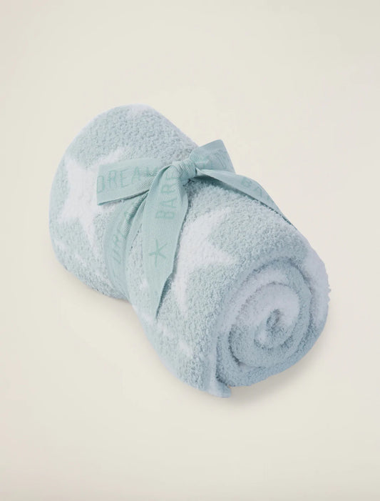 CozyChic Dream Receiving Blanket | Aqua Ice/White