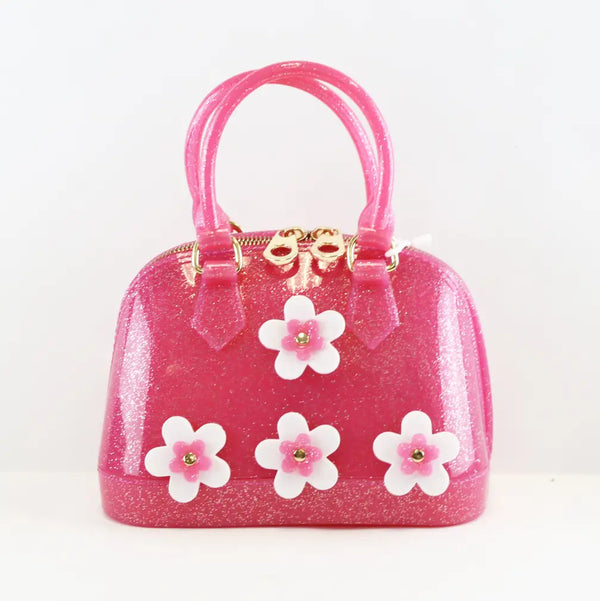 Floral Jelly Bowling Bag | Fuchsia