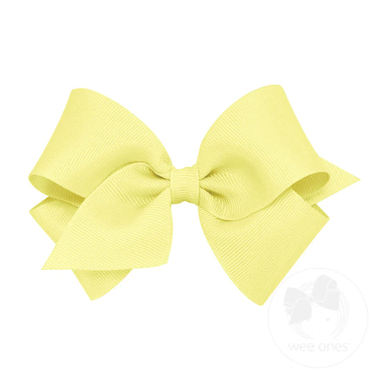 Small Classic Grosgrain Hair Bow | Yellow