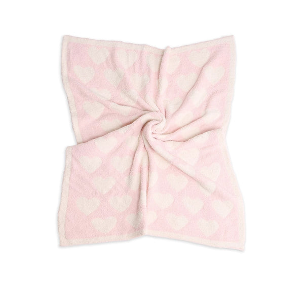 Kids Multi Print Luxury Soft Throw Blanket - Pink Heart