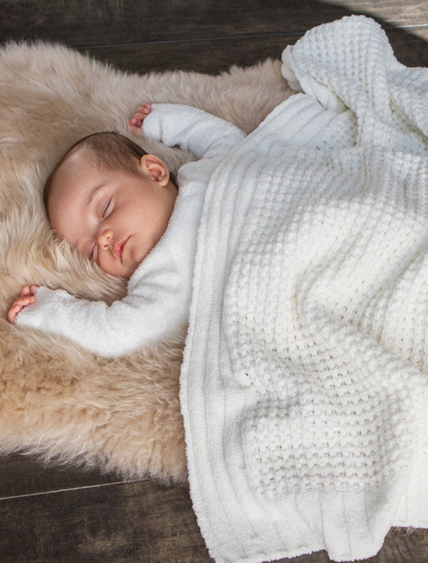 Barefoot Dreams Waffle Baby Blanket, Pearl