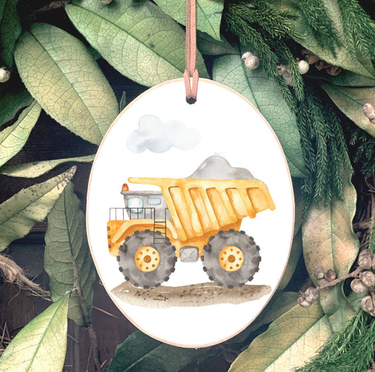 Custom Personalized Ornament | Dump Truck