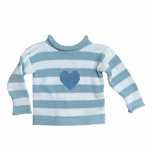 Heart Sweater, Blue