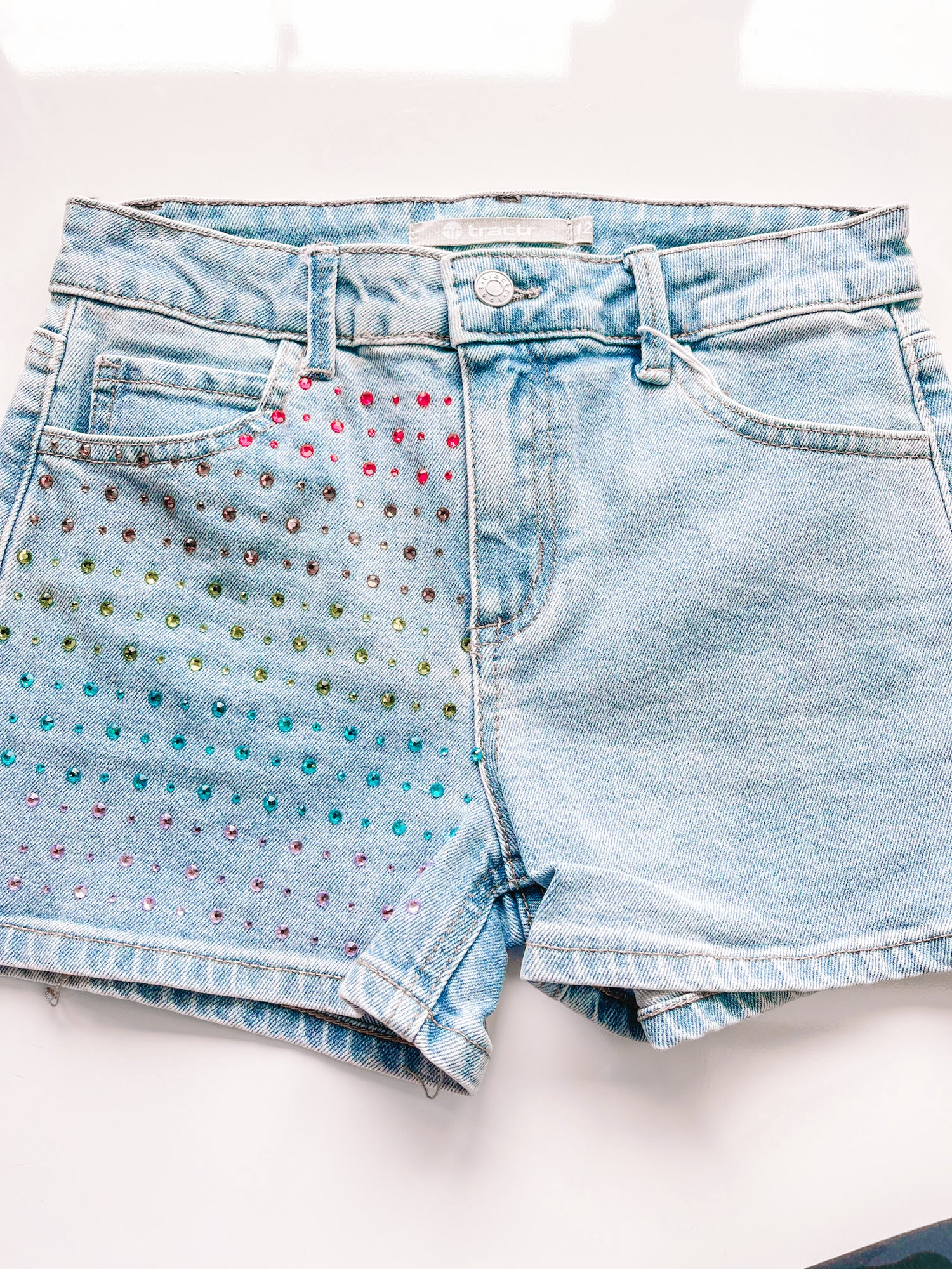 Rainbow high hot sale waisted shorts