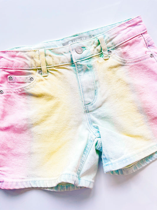 High Rise Shorts | Ombre Tie Dye