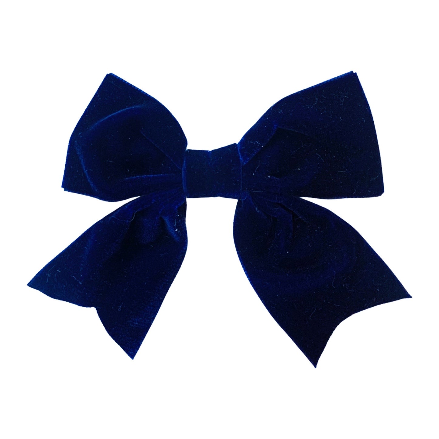 Small King Plush Velvet Bowtie With Tails, Navy