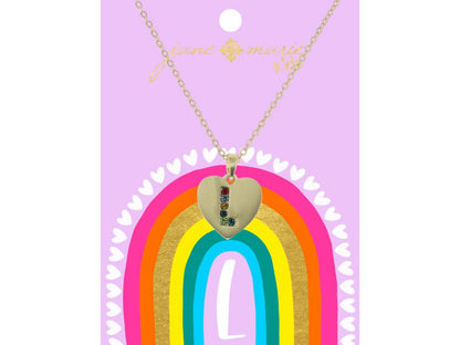 Crystal Initial On Gold Heart Necklace