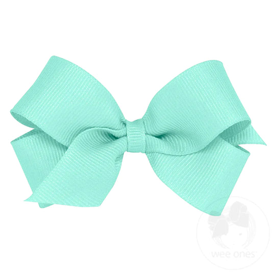 Mini Classic Grosgrain Hair Bow | Teal