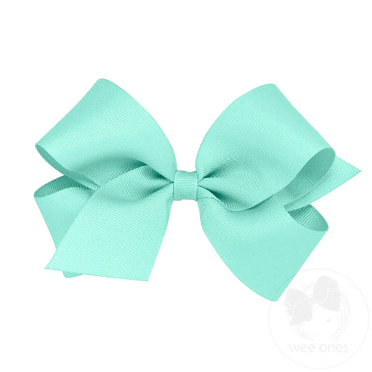 Medium Classic Grosgrain Hair Bow | Teal