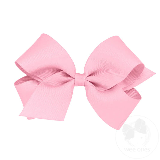 Medium Classic Grosgrain Hair Bow | Pearl Pink