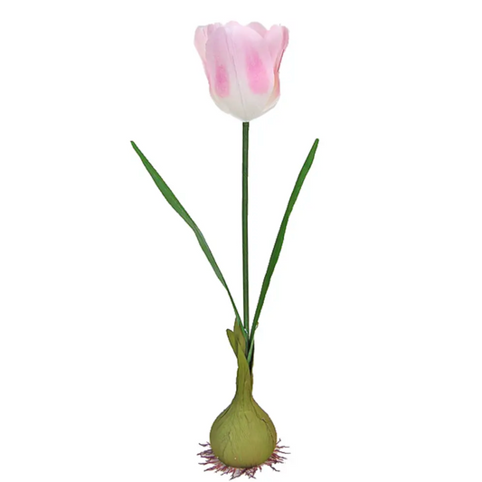 45" faux tulip with bulb, pink
