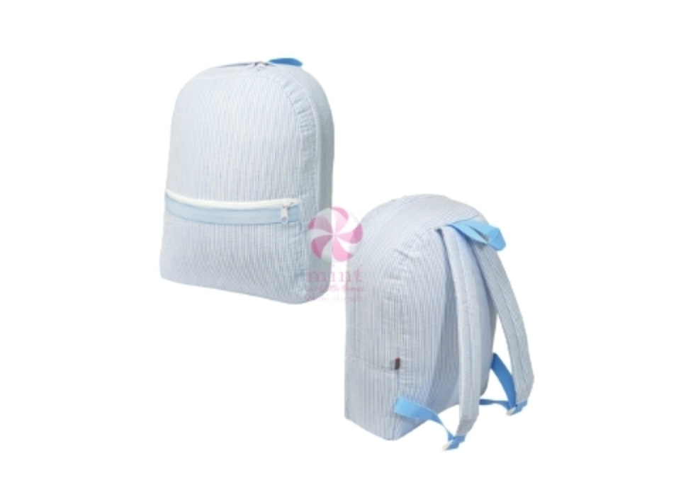 Medium Seersucker Backpack