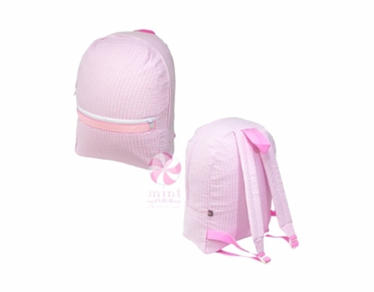 Medium Seersucker Backpack