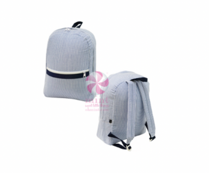 Medium Seersucker Backpack