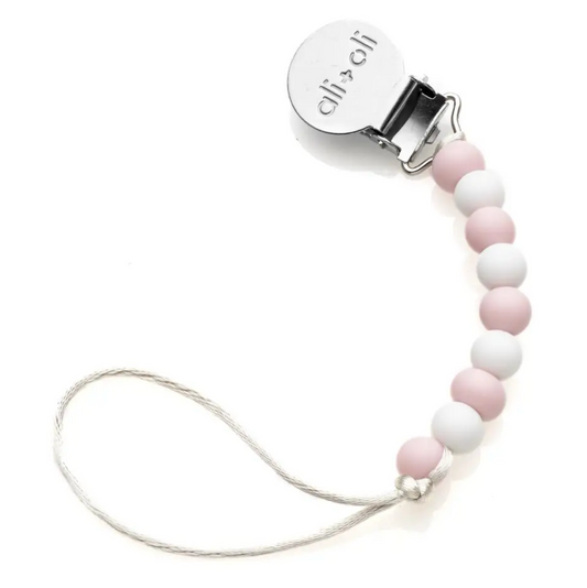 Paci Clip | Pink + White
