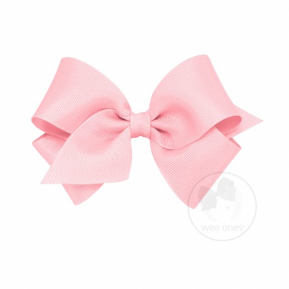Small Classic Grosgrain Hair Bow | Light Pink