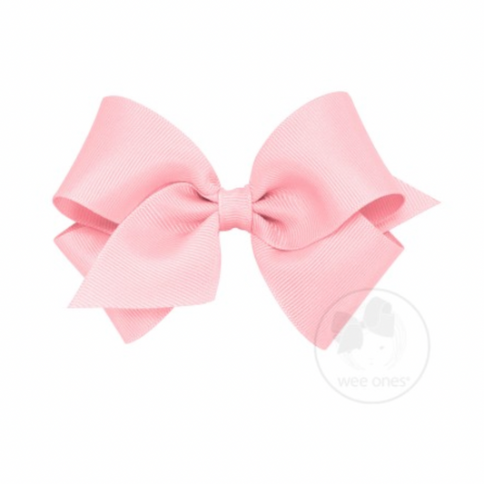 Small Classic Grosgrain Hair Bow | Light Pink