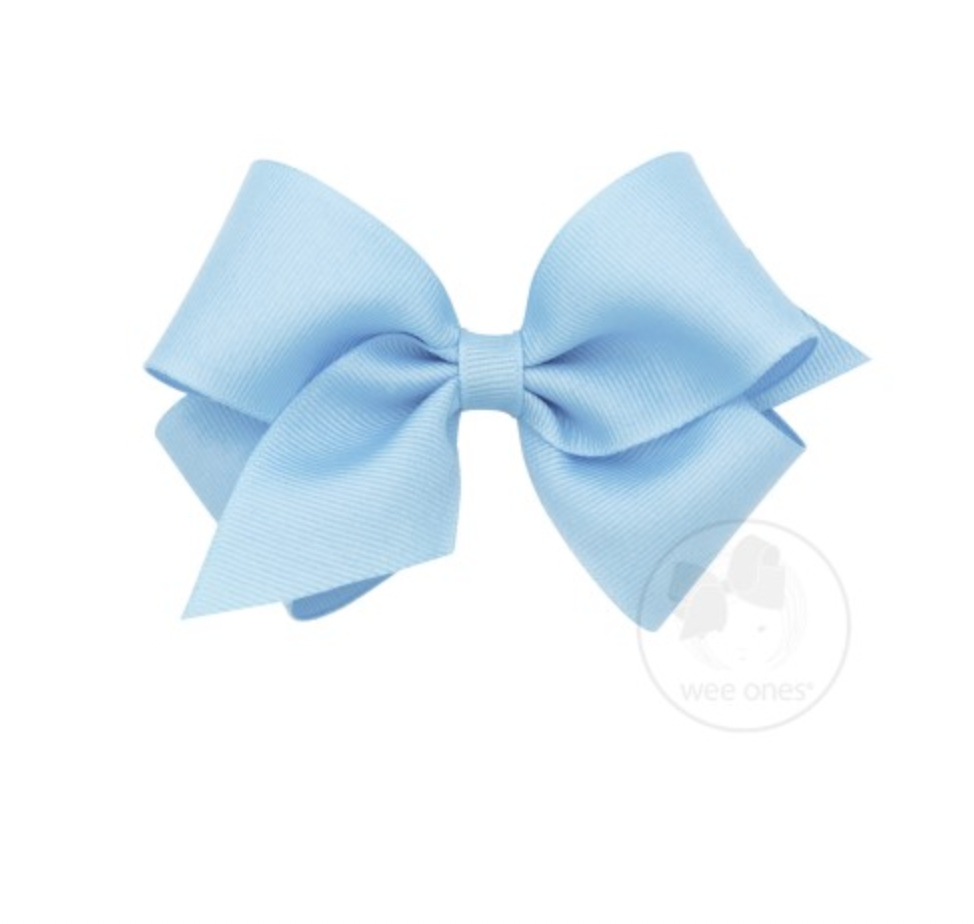 Small Classic Grosgrain Hair Bow | Millennium Blue