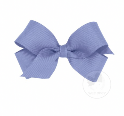 Mini Classic Grosgrain Hair Bow | Blue Bird