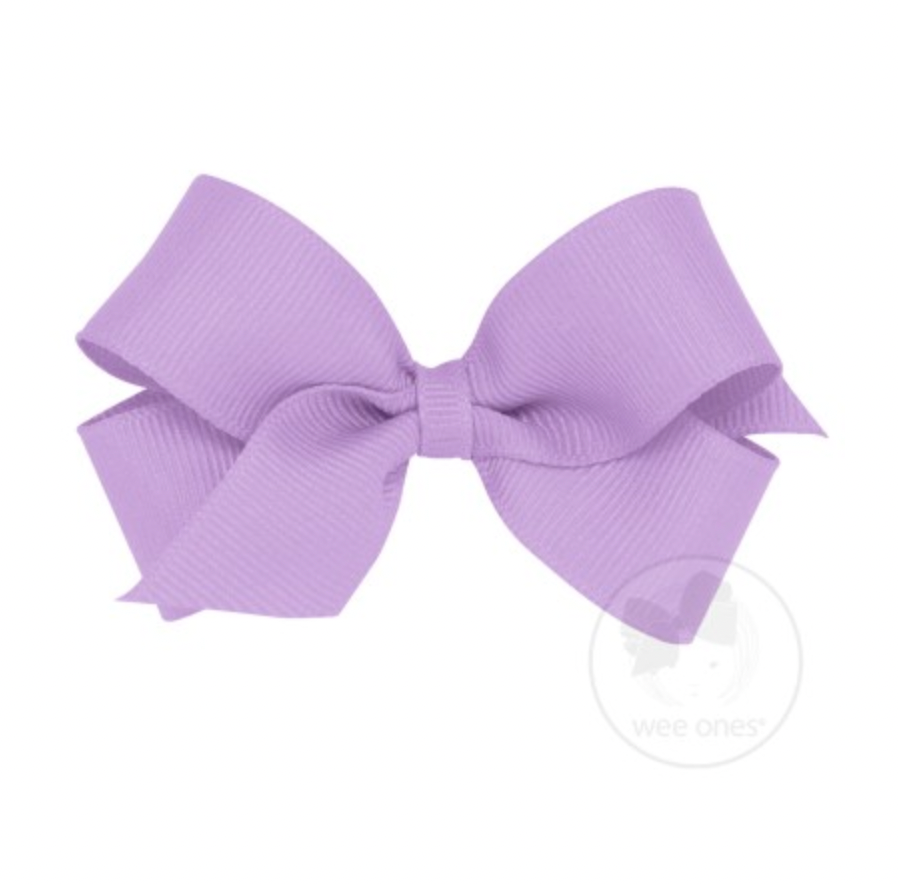 Mini Classic Grosgrain Hair Bow | Light Orchid