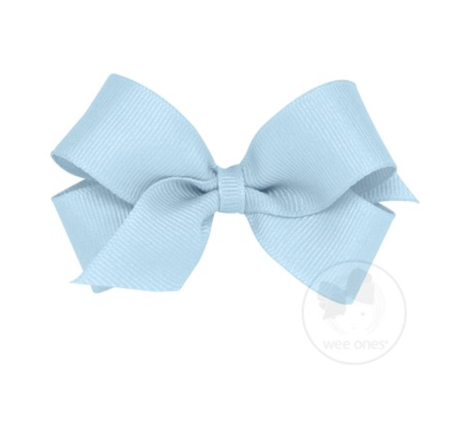 Mini Classic Grosgrain Hair Bow | Millennium Blue