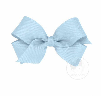 Mini Classic Grosgrain Hair Bow | Millennium Blue