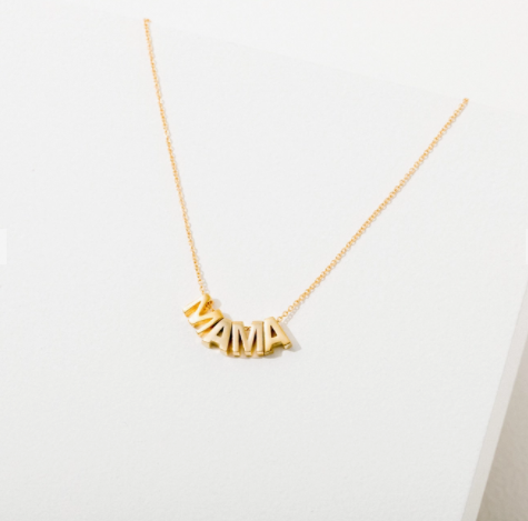 MAMA Necklace - 24k Gold Plated Letters