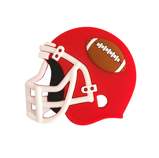 Football Helmet Teether, Red