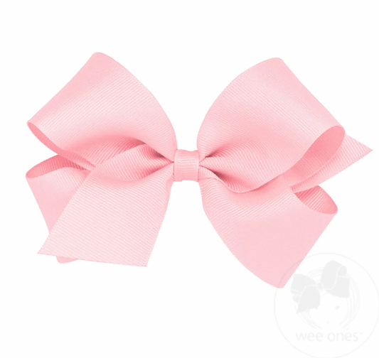 Medium Classic Grosgrain Hair Bow | Light Pink