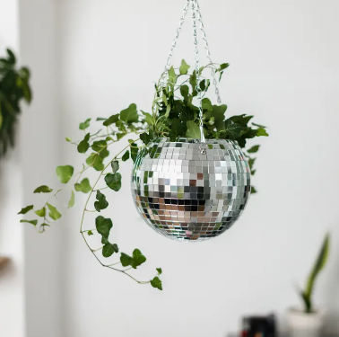 Hanging Disco Ball Vase - 8in