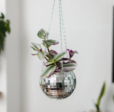 Hanging Disco Ball Vase - 6in